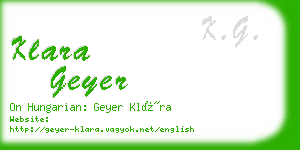 klara geyer business card